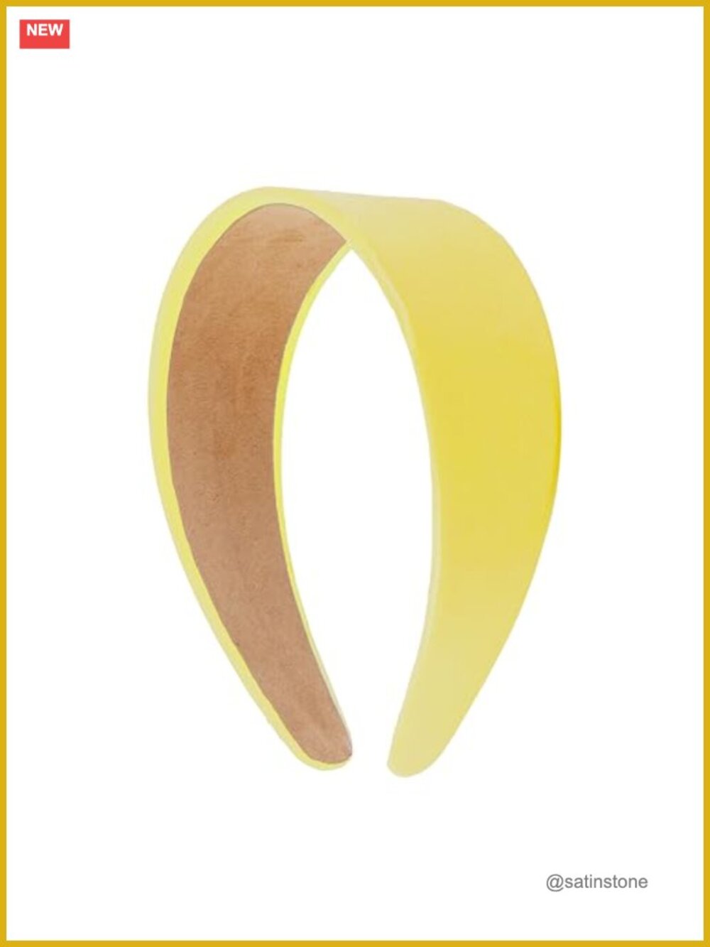 Vegan Leather Headband 2 Inch Wide Non-Slip Hair Accessory for Women